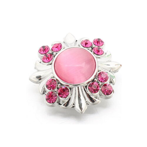 Magneetbroche roze zilverkleur