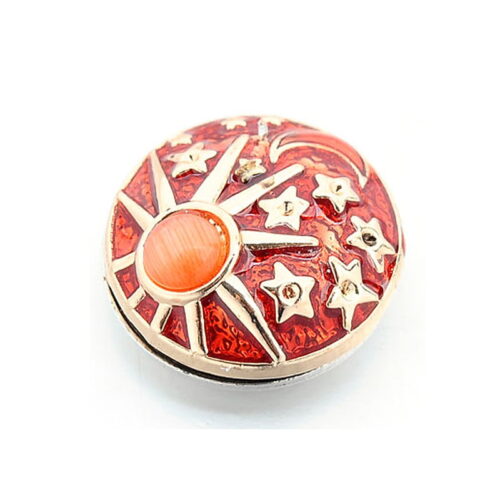 Magneetbroche lichtgoudkleur met oranje