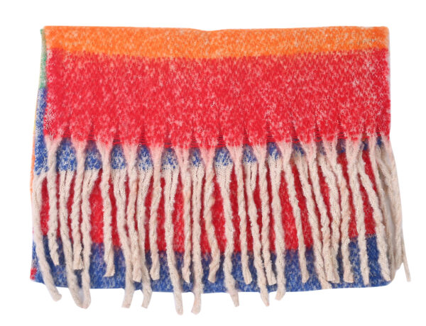 Sjaal multicolor gestreept - regenboog