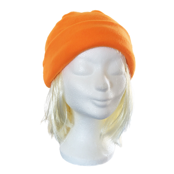 Oranje warme fleecemuts