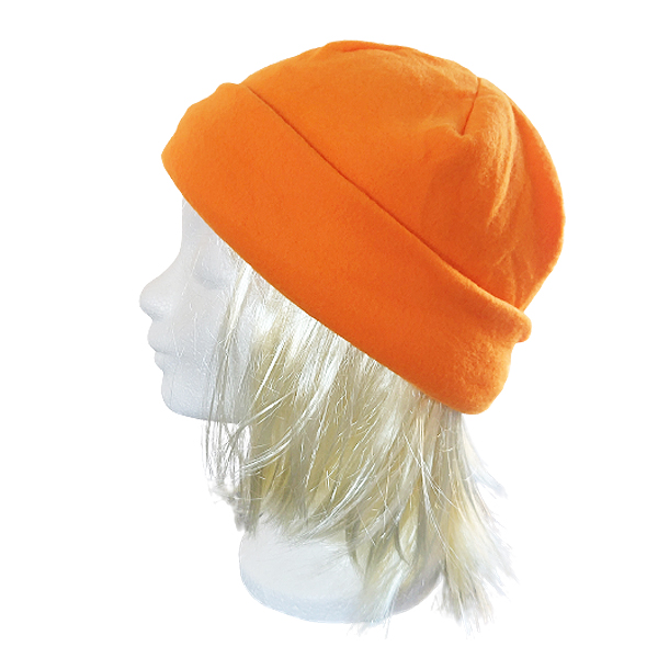 Oranje warme fleecemuts