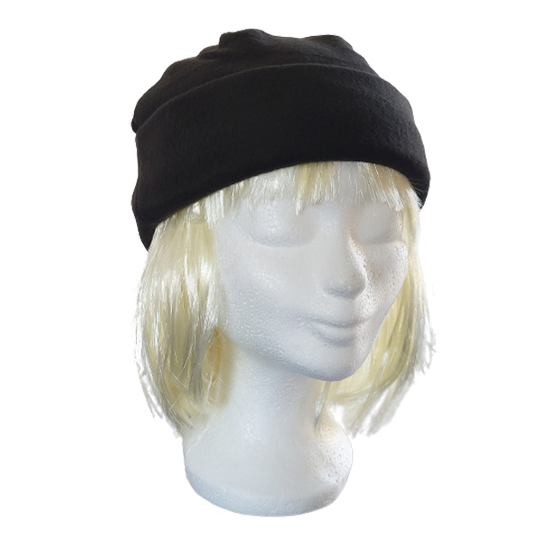Stoere zwarte fleecemuts