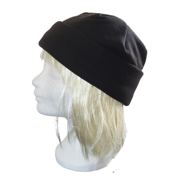 Stoere zwarte fleecemuts
