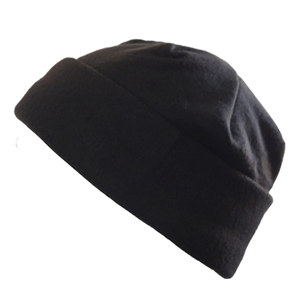 Stoere zwarte fleecemuts