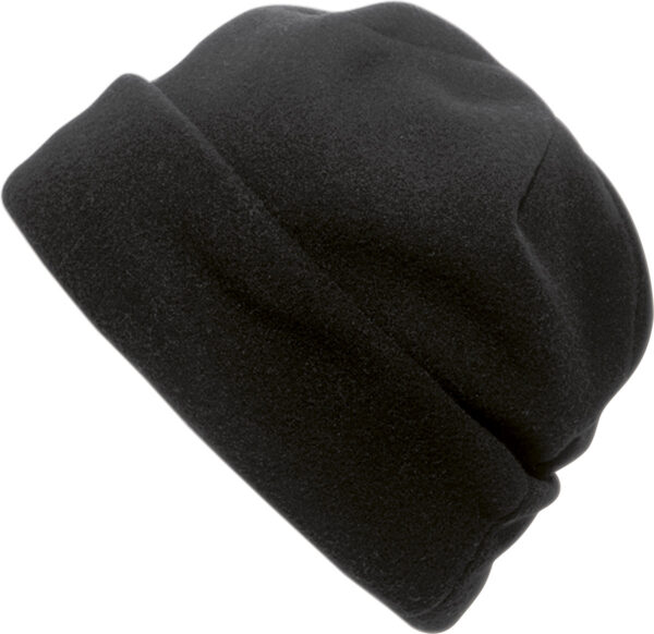 Stoere zwarte fleecemuts