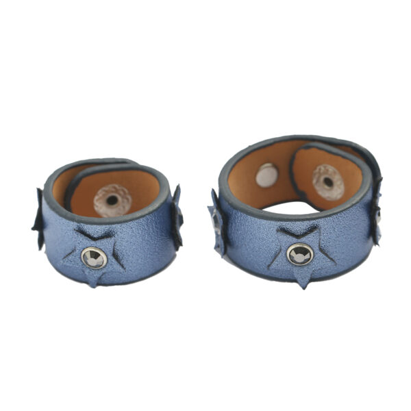 Sjaalriempjes blauw met sterren - set van 2