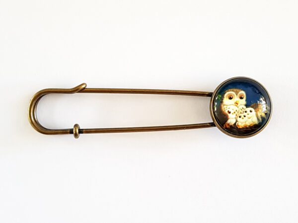 Vestspeld met uiltjes - bronskleur
