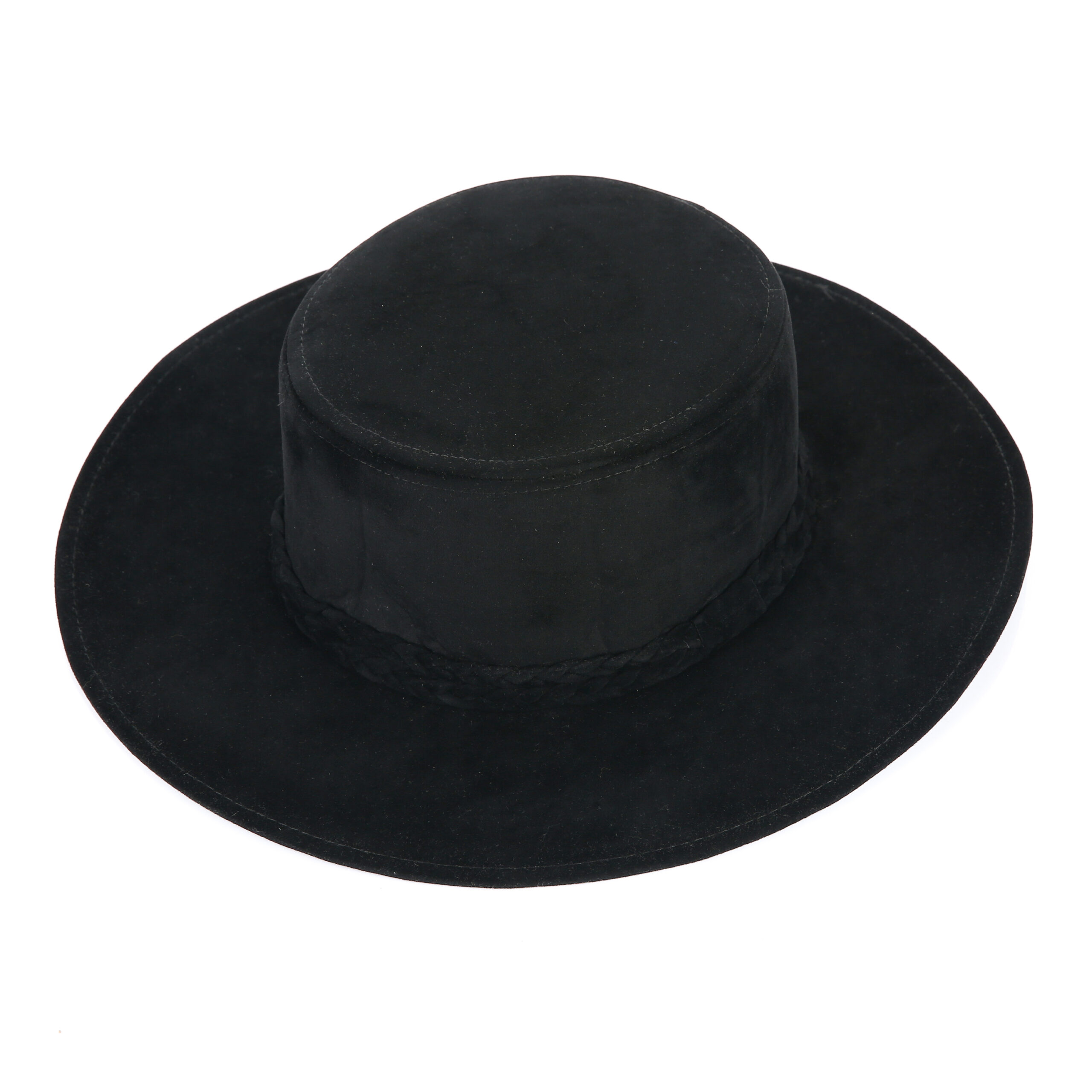 Zwarte hoed Mooie zwarte hoed van stof