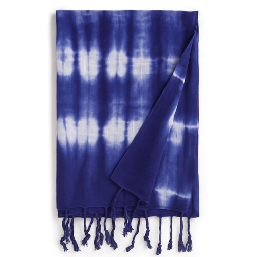tie dye sjaal indigo Prachtige indigo handgeverfde tie dye sjaal