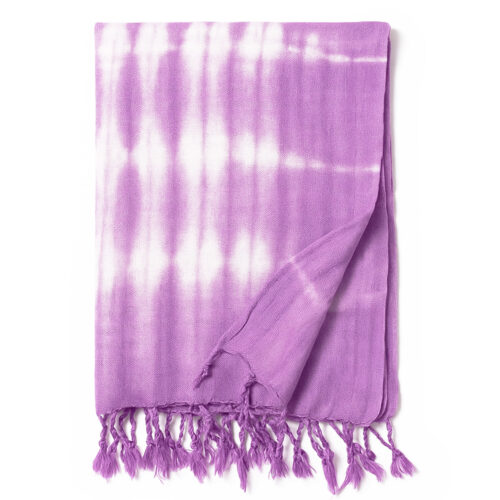 tie dye sjaal lila Prachtige lilaroze handgeverfde tie dye sjaal