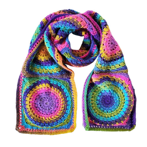 gehaakte sjaal multicolor handgemaakte gehaakte sjaal in vrolijke kleuren