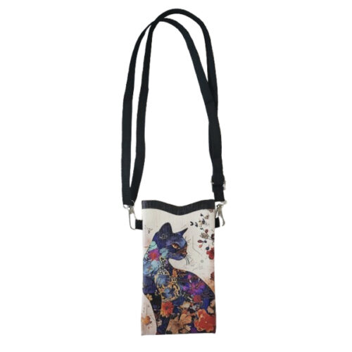 Telefoontasje poes met verstelbare riem