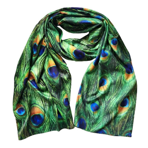 Sjaal met pauwenveren
