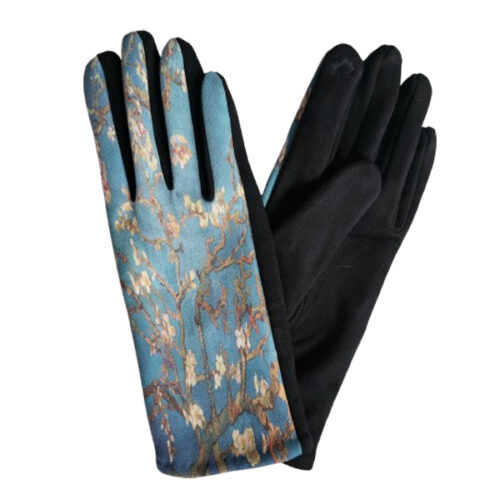 Schilderij handschoenen met afbeelding van het schilderij Amandelbloesem van Van Gogh