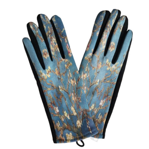 Schilderij handschoenen met afbeelding van het schilderij Amandelbloesem van Van Gogh