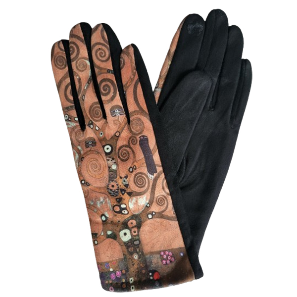 Schilderij handschoenen met afbeelding van het schilderij Tree of life van Gustav Klimt