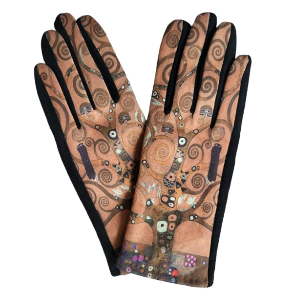 Schilderij handschoenen met afbeelding van het schilderij Tree of life van Gustav Klimt
