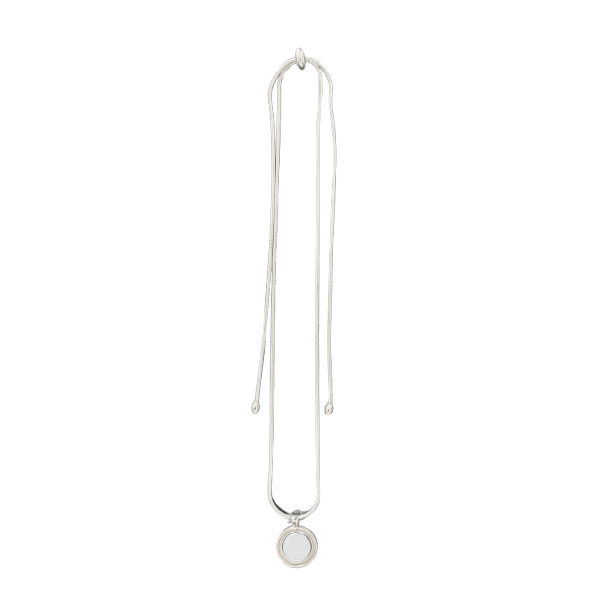 verstelbare ketting voor magneetbroches, zilverkleurig