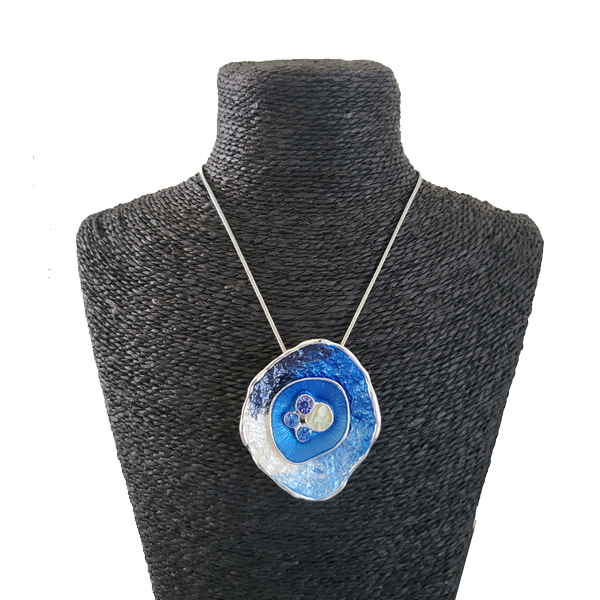 verstelbare ketting voor magneetbroches, zilverkleurig