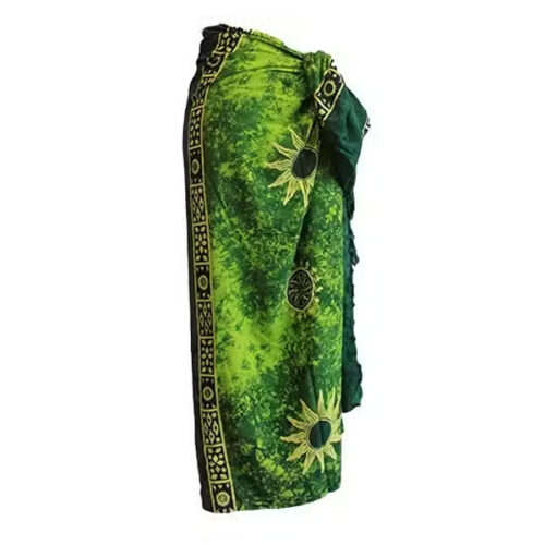 Sarong zon groen Mooie Balinese sarong met zon print