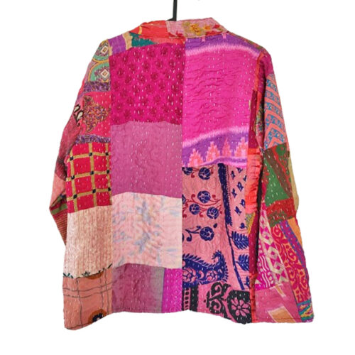 Rozerood patchwork kimonojasje
