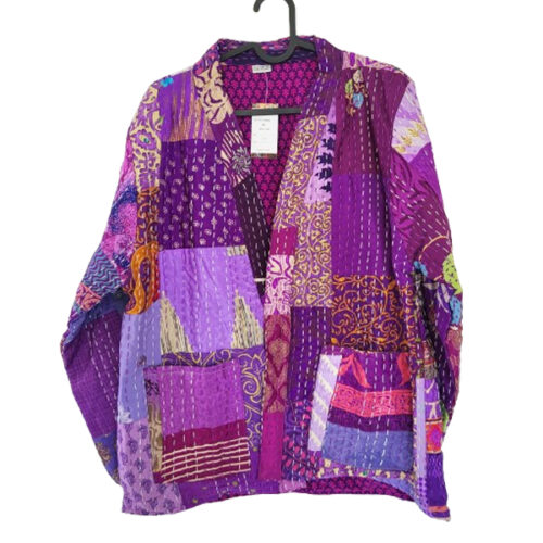 Paars patchwork kimonojasje