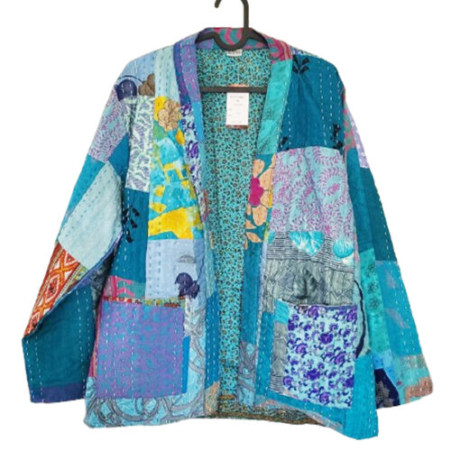 Turquoise patchwork kimonojasje