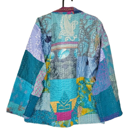 Turquoise patchwork kimonojasje