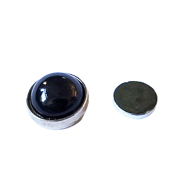 decolletémagneet zwart-zilver Decolletémagneet zwart met zilver