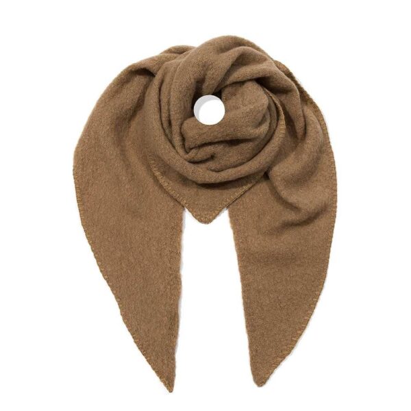 Mooie camel driehoeksjaal van zachte viscose
