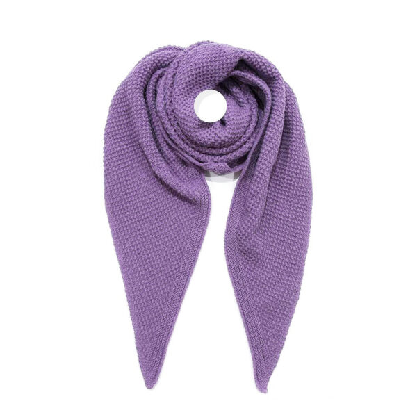 driehoeksjaal Clemence lila Mooie liladriehoeksjaal van viscose en wol