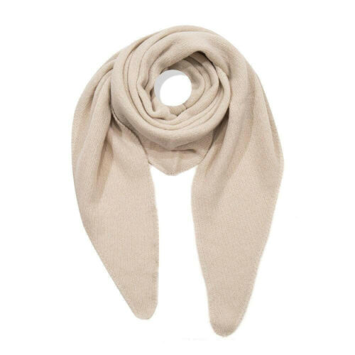 Driehoeksjaal sofia beige Leuke beige driehoeksjaal van viscose en wol.