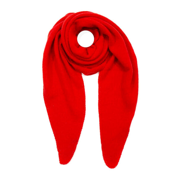 Driehoeksjaal sofia rood Leuke rode driehoeksjaal van viscose en wol.