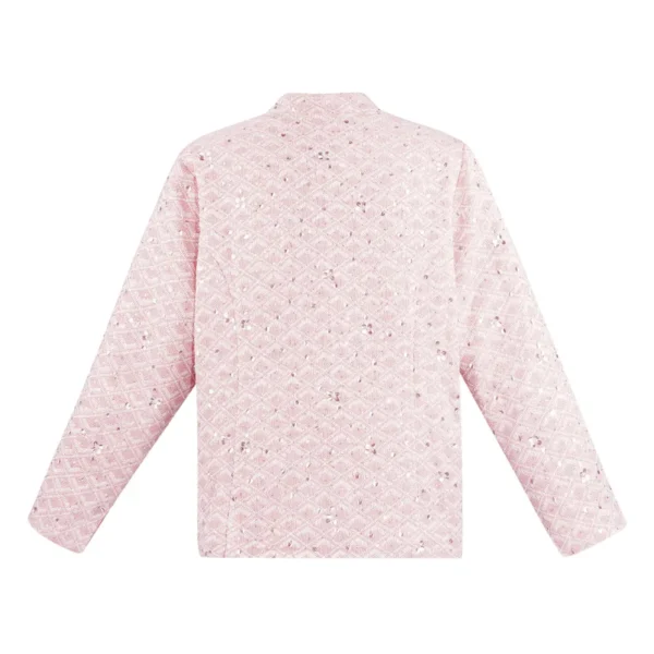 Roze kimonojasje Roze kimonojasje met geborduurd patroon en versierd met pailletten