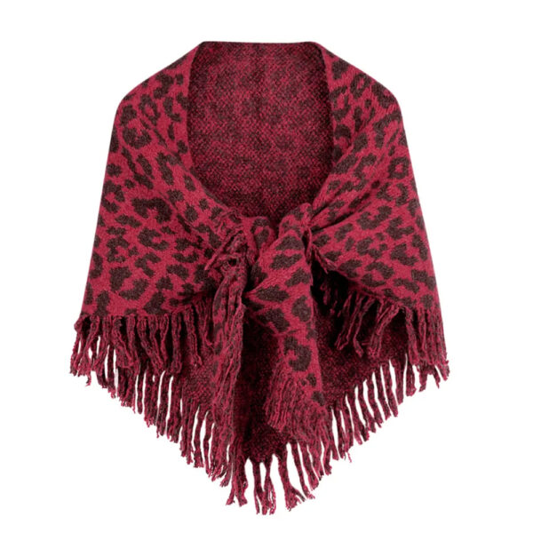 Forever wild omslagdoek rood met zwart Forever wild omslagdoek met franjes. Zwart met rood